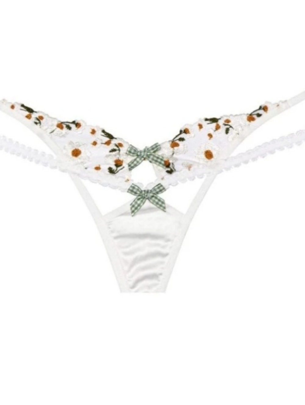 For Love & Lemons  Victoria Secret Lace Thong in White. Sz SMALL - Picture 3 of 8